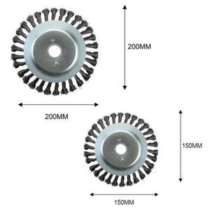 Garden weeding wire brush head