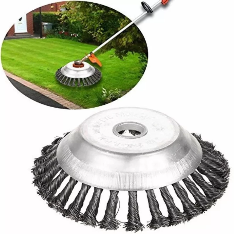 Garden weeding wire brush head